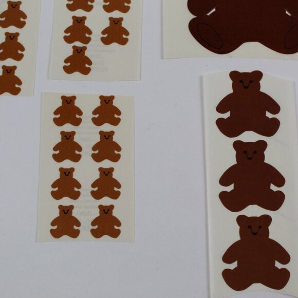 Vintage LOT 1980's Mrs Grossman's Stickers Teddy Bear Paw Print - Picture 8 of 13